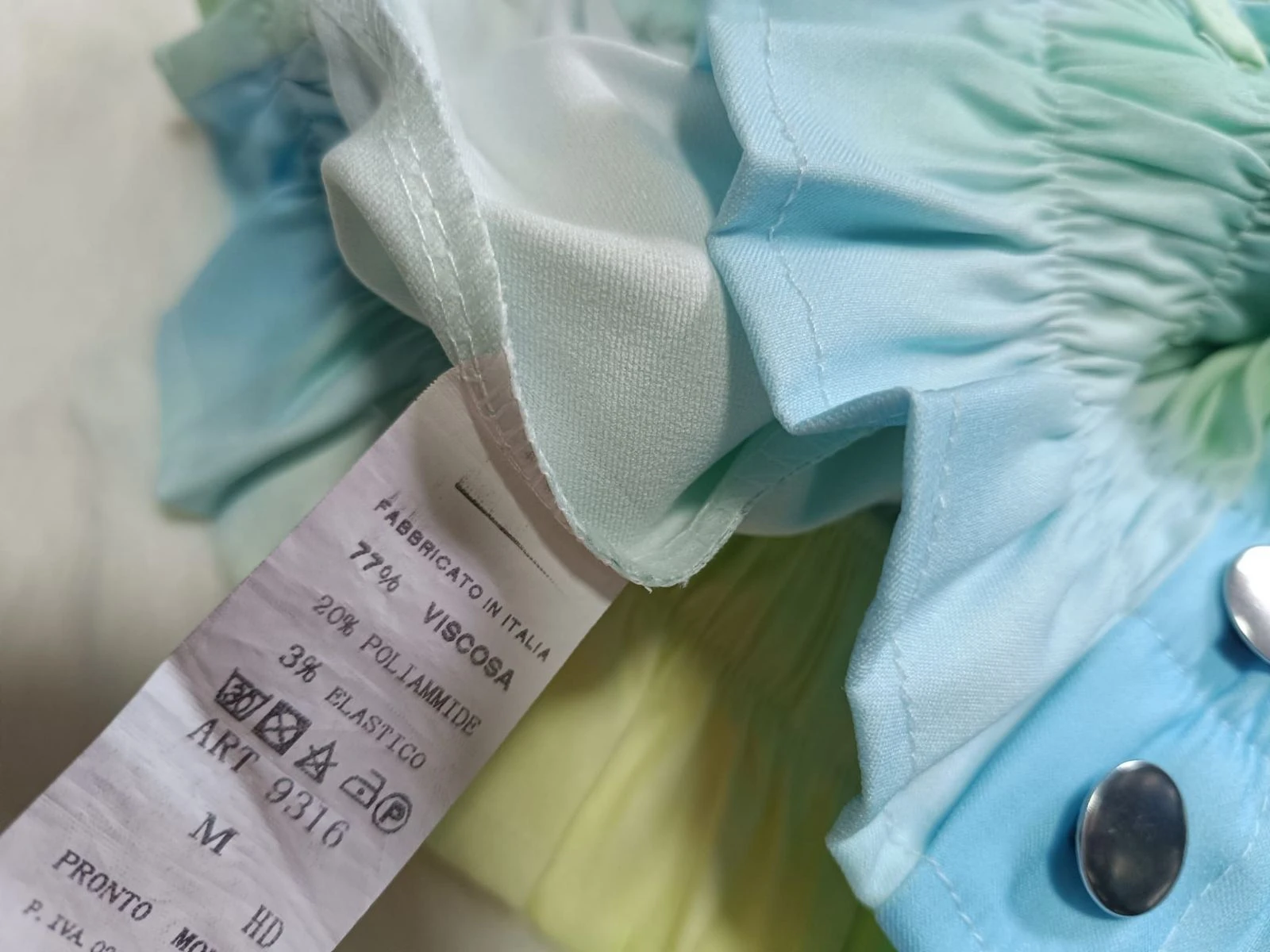 short tie-dye azul y verde - short tie-dye bleu et vert – photo 8